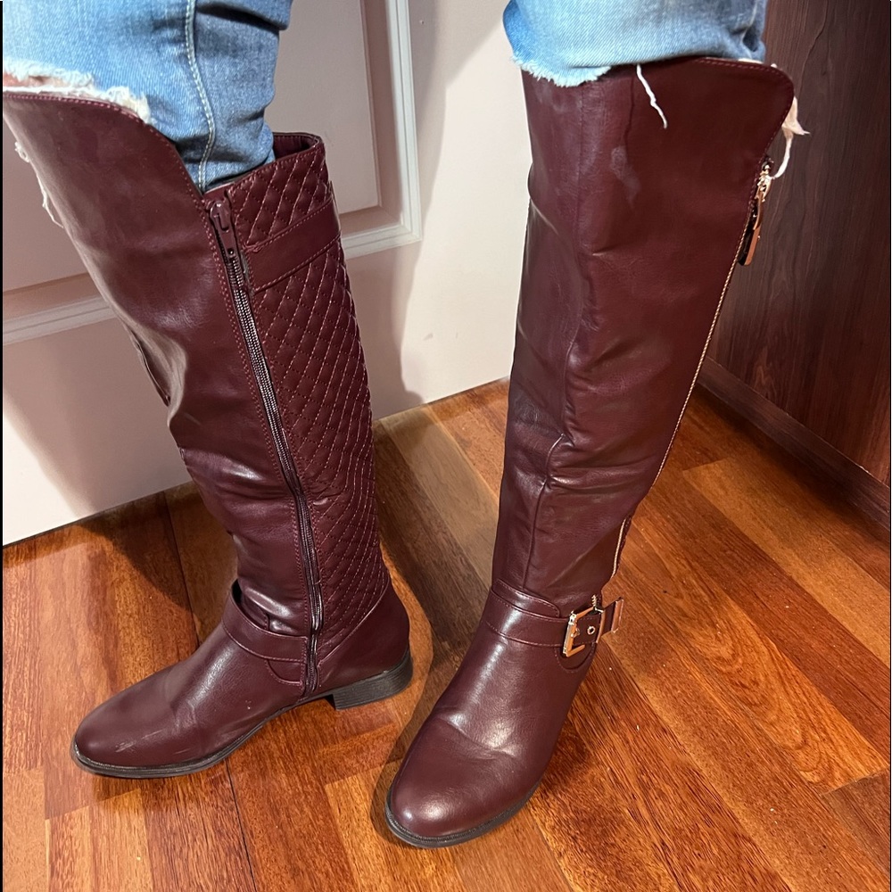 Just Fab burgundy boots